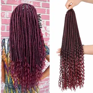 Aisi волосы термостойкие высококачественные винно-красные волосы Dreaklocks плетеный синтетический винно-красный цвет волосы для женщин