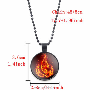 Avatar The Last <span class=keywords><strong>Airbender</strong></span> Fuoco Nazione Collana Dei Monili Delle Donne di Modo della Perla Nera Della Catena Del Pendente Della Collana Fine Jewelry - Product Image 3