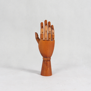 Parrucca di Vendita calda Cappello di Visualizzazione di <span class=keywords><strong>Legno</strong></span> Del Grano scuro Mannequin Testa e la mano di visualizzazione - Product Image 5