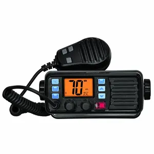 Radio Marina fija IP-67, a prueba de agua y polvo, VHF, FM, con receptor GPS externo y alarma de pronóstico del tiempo