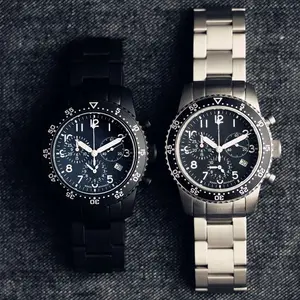 计时情侣男士手表，带来样定做表盘手表黑色高品质不锈钢2020玻璃男士手链扣