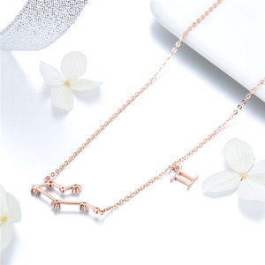 Collar Gemini chapado en oro rosa de plata de ley 925 directa del fabricante chino - Product Image 4