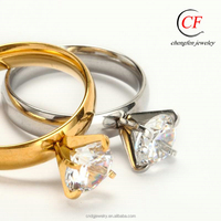 Chengfen – ensemble de griffes de pierres précieuses pour hommes, vente en gros, bague en pierre unique, design de Couple, bague de mariage, or, classique