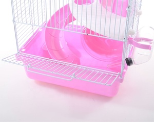 Jaula <span class=keywords><strong>de</strong></span> Lujo para Hámsteres con Bandeja <span class=keywords><strong>de</strong></span> Plástico, Casas <span class=keywords><strong>de</strong></span> 2 Pisos, <span class=keywords><strong>Castillo</strong></span> Pequeño con Túnel, Cochecitos, Jaula <span class=keywords><strong>de</strong></span> Princesa <span class=keywords><strong>de</strong></span> Moda para Cría <span class=keywords><strong>de</strong></span> Hámsteres - Product Image 4