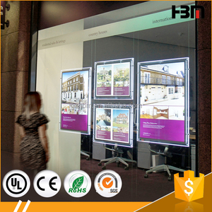 Boîte à lumière LED fine en cristal pour vitrine d'agent immobilier - Product Image 3