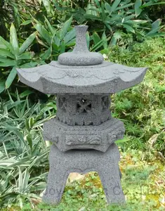 Joy Garden 1' Natural Granite Stone Japanese Garden Lantern