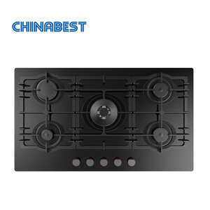 Table de cuisson à gaz en fonte à 5 brûleurs de <span class=keywords><strong>90</strong></span> <span class=keywords><strong>cm</strong></span>, très vendue - Product Image 1
