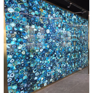 Intérieur décoration translucide semi précieux bleu agate <span class=keywords><strong>pierre</strong></span> <span class=keywords><strong>dalle</strong></span> - Product Image 4