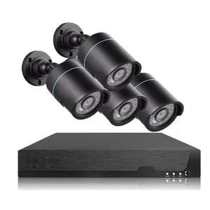 घर सुरक्षा सीसीटीवी 1080P AHD DVR किट 4CH 2.0MP आउटडोर कैमरा सेट