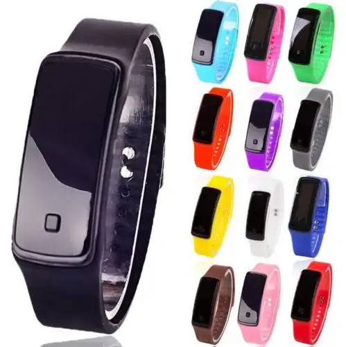 Fashion Digital LED Sports Watch Unisex Silicone Band Wrist Watches Men Women