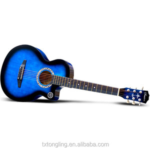 (TL-0027) 38 Tamaño Ondulación Patrón Color de tilo guitarra folk acústica, guitarra chino - Product Image 4
