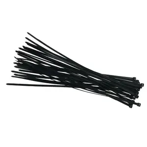 Câble de fixation UV noir, auto-verrouillage, matériau en Nylon PA66, plastique, longueur, 50 pièces