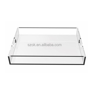 Bandeja de plexiglás acrílico personalizada fácil de limpiar transparente de clase alta al por mayor bandeja de carta de papel Acrílico - Product Image 1