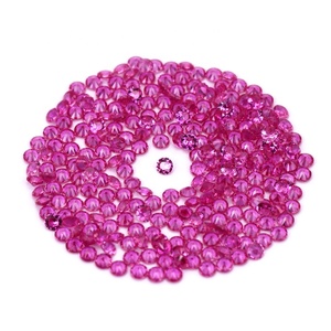 Paquete de 1000 Piezas de Rubíes Sintéticos Sueltos de 0.8-3mm, Corte Redondo, Grado AAA #   Corindón Rojo Sintético Color Rosa - Product Image 1