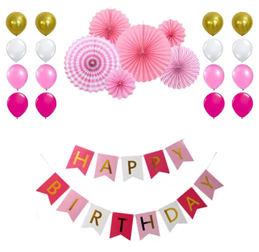 Conjunto de decoraciones para fiesta de cumpleaños, conjunto de decoración para fiesta de cumpleaños, papel decorativo, envío gratis