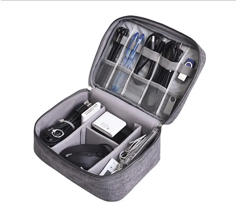 더블 레이어 여행 데이터 케이블 주최자 전자 액세서리 캐리 가방 옥스포드 디지털 스토리지 가방