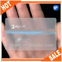 Nfc Bussiness Card Rfid Ic Card Beste Materiaal Pvc Duidelijk Visitekaartje/Plastic Transparante Kaart/Clear Matt Frosted kaart