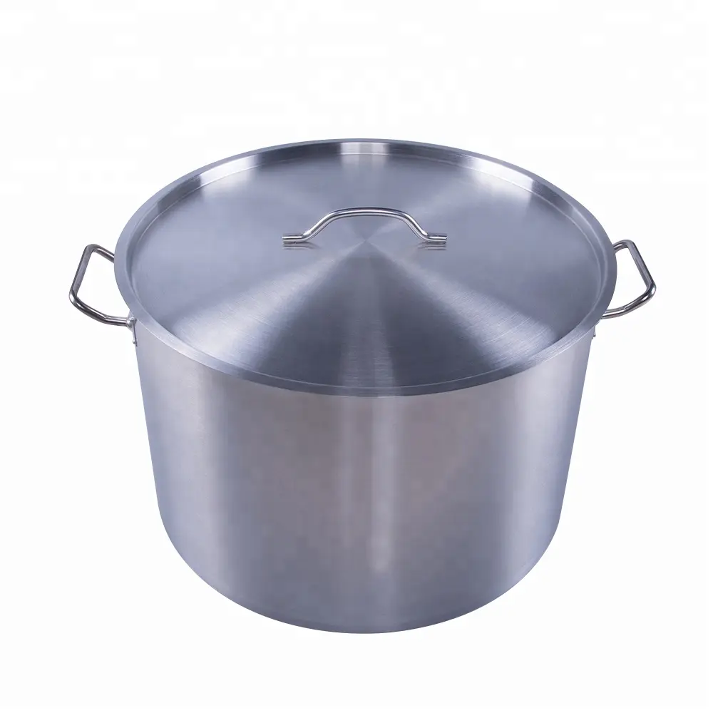 大きな調理鍋超高品質の工業用サイズアルミニウム金属ステンレス鋼スープ & ストックポットキッチンポットサポートキッチンパン