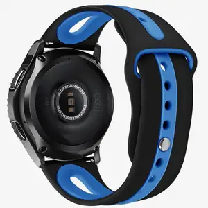 Pulseira de silicone de 22mm, pulseira de alta qualidade para relógio samsung galaxy 46mm esportiva para homens e mulheres