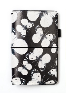 Organizador personalizado de mariposa negra, hermosa <span class=keywords><strong>agenda</strong></span> de cuero, cuaderno de impresión, carpeta de anillas, planificador - Product Image 6