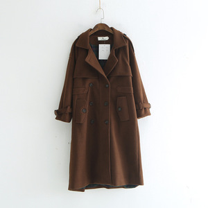 2017 chaqueta de moda manga larga de <span class=keywords><strong>lana</strong></span> mujeres trinchera abrigo de invierno - Product Image 6