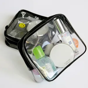 Nuovo arrivo a buon mercato trasparente in pvc trasparente sacchetto cosmetico sacchetto toilette make up pouch