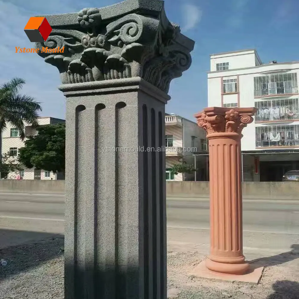 Columna de pilares romanos cuadrados, moldes prefabricados de hormigón a la venta, buen precio de fábrica