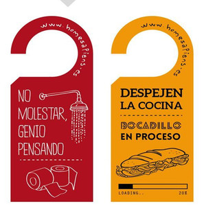 Carte de porte personnalisée en gros, imprimée avec votre propre design, pour indiquer « Ne pas déranger, en train de dormir, en train de se maquiller » - Product Image 5