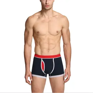 Groothandel custom logo blank plain heren ondergoed mannen sexy bikini boxer