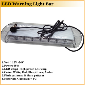 21 אינץ 12V-24V 60W LED אדום כחול ירוק אמבר led רכב משאית למעלה גג מגנטי מהבהב אזהרת חירום אור בר - Product Image 2