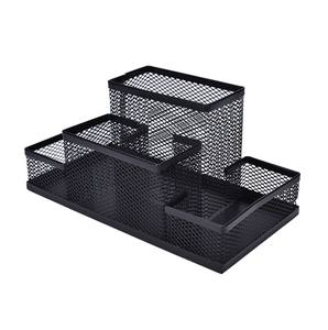 Vendita calda del Metallo della maglia Scuola Studenti Ufficio <span class=keywords><strong>Scrivania</strong></span> Organizzatore Penna Scatola Di Immagazzinaggio Titolare <span class=keywords><strong>Cancelleria</strong></span> Nero - Product Image 4
