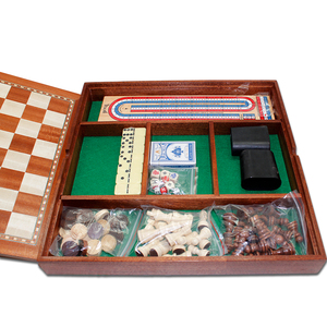 Sang trọng bằng gỗ <span class=keywords><strong>7</strong></span> trong <span class=keywords><strong>1</strong></span> trò chơi cờ vua cờ vua hộp - Product Image 6