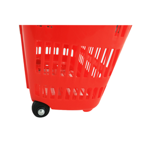 Cestas plásticas de la carretilla del supermercado con las ruedas para el uso del centro comercial - Product Image 5