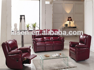Ea2 salon meubles en cuir 1+2+3 canapé inclinable - Product Image 1