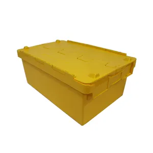 JOIN Custom Stacking Plastic Tote Cheap Containers With Hinged Lid