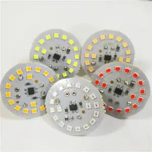 Dimmable אלומיניום עגול לוח SMD 220v 9W 12 ואט Led הנורה נהג Pcb