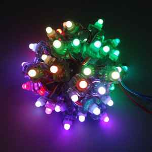 18AWG 블랙 와이어 DC12V 프로그래머블 WS2811 <span class=keywords><strong>DMX</strong></span> 제어 IP68 50PCS 12MM <span class=keywords><strong>LED</strong></span> 문자열 조명 - Product Image 6