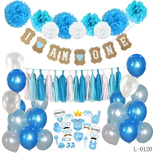 <span class=keywords><strong>Set</strong></span> di Decorazioni Blu per il Primo <span class=keywords><strong>Compleanno</strong></span> del Bambino - Product Image 1