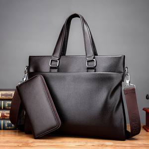 Bolso de computadora portatil vente chaude <span class=keywords><strong>15</strong></span>.<span class=keywords><strong>6</strong></span> pouces sac fourre-tout pour ordinateur portable multifonctionnel sac pour ordinateur portable en cuir avec <span class=keywords><strong>pochette</strong></span> pour homme - Product Image 2