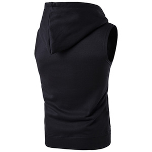 Sweats à capuche <span class=keywords><strong>sans</strong></span> manches vierges personnalisés <span class=keywords><strong>sans</strong></span> manche couleur unie <span class=keywords><strong>sans</strong></span> logo pour l'hiver - Product Image 4
