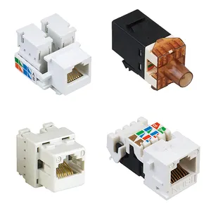 Blindado RJ45 adaptador 180 graus STP/FTP ferramenta gratuita Cat6A /Cat6/Cat5E RJ45 conector