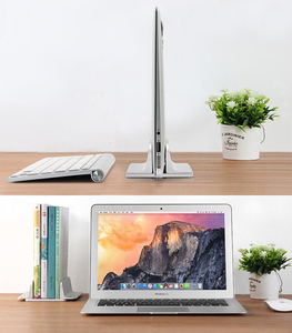Double fente De Stockage peu encombrant vertical support de support réglable pour ordinateur portable pour macbook - Product Image 4