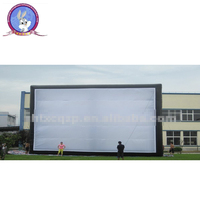 Écran publicitaire gonflable d'extérieur en PVC avec souffleur, imperméable, qualité commerciale, écran de cinéma certifié CE