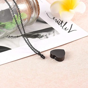 Collier d'urne en acier inoxydable pour femme un morceau de mon <span class=keywords><strong>coeur</strong></span> est au paradis bijoux de crémation collier commémoratif pour les cendres humaines - Product Image 3