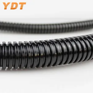 Conduit en plastique ondulé et flexible, produit de fabrication de tuyaux, noir en lot de 2.25