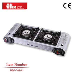 CE TWIN BURNERS PORTABLE GAS STOVE (MODEL NO:BDZ-268-S)