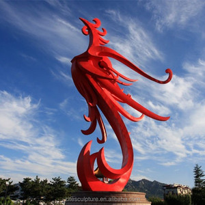 สูงขัดสาธารณะขนาดใหญ่วัฒนธรรมมาเลเซี<span class=keywords><strong>ย</strong></span>ศิลปะสแตนเลสฟีนิกซ์ประติมากรรม - Product Image 4