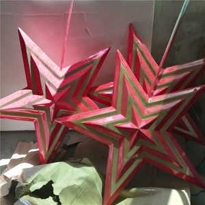<span class=keywords><strong>Estrella</strong></span> de fibra de vidrio con purpurina dorada grande para decoración navideña al aire libre, <span class=keywords><strong>Estrella</strong></span> comercial pintada con caja de embalaje para uso en exteriores - Product Image 4