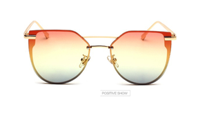 Nuevo colorido degradado <span class=keywords><strong>de</strong></span> color <span class=keywords><strong>de</strong></span> moda para <span class=keywords><strong>mujer</strong></span> ojo <span class=keywords><strong>de</strong></span> gato metal Oversized <span class=keywords><strong>gafas</strong></span> <span class=keywords><strong>de</strong></span> <span class=keywords><strong>sol</strong></span> - Product Image 2