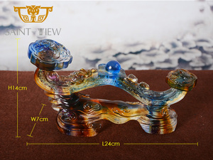 Moulage de Liuli Art chinois décoration traditionnelle grande taille Ruyi Fengshui décoration de la maison - Product Image 6